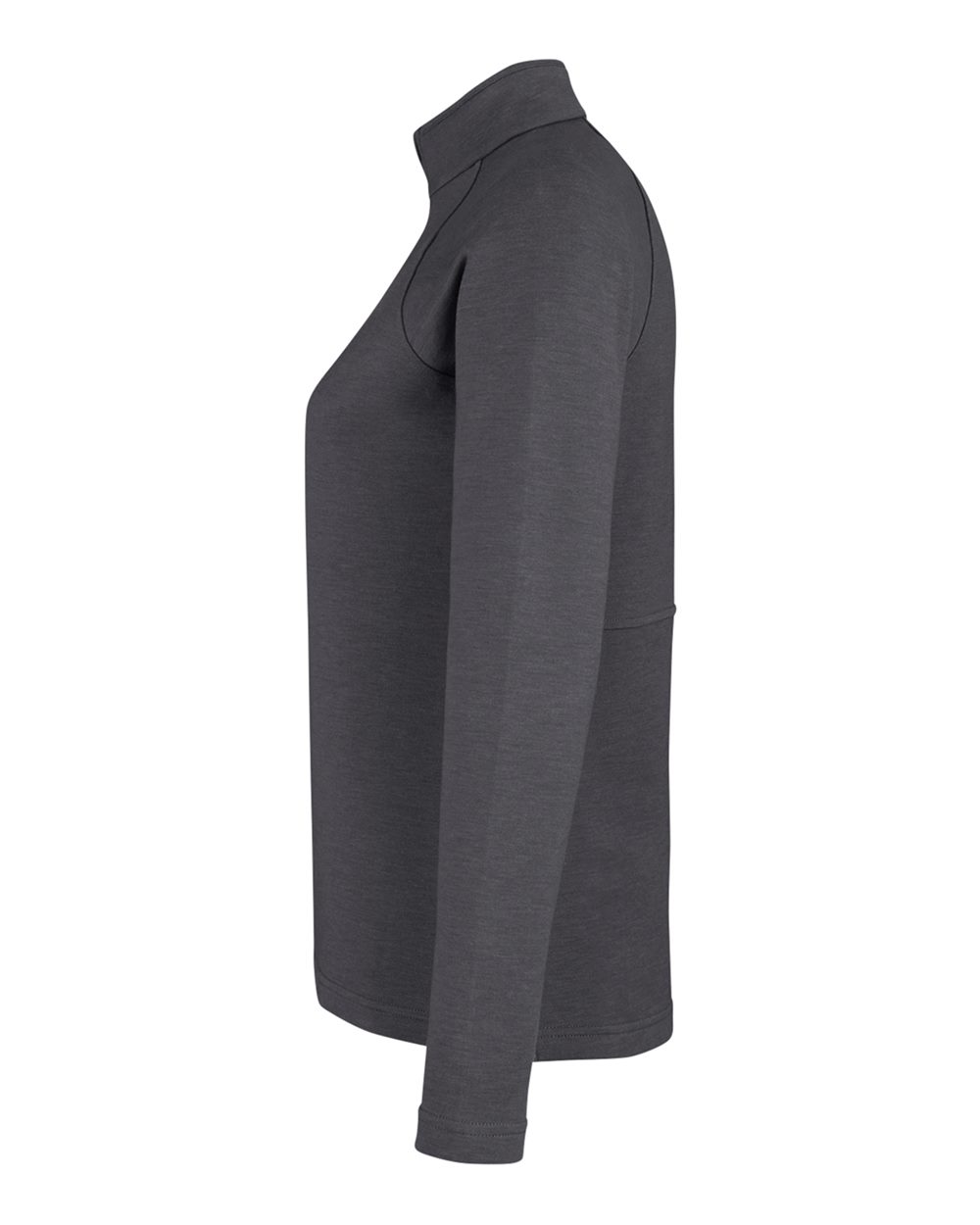 Left View of Black Melange Women's New Classics® Charleston Quarter-Zip Pullover - DG481WZ