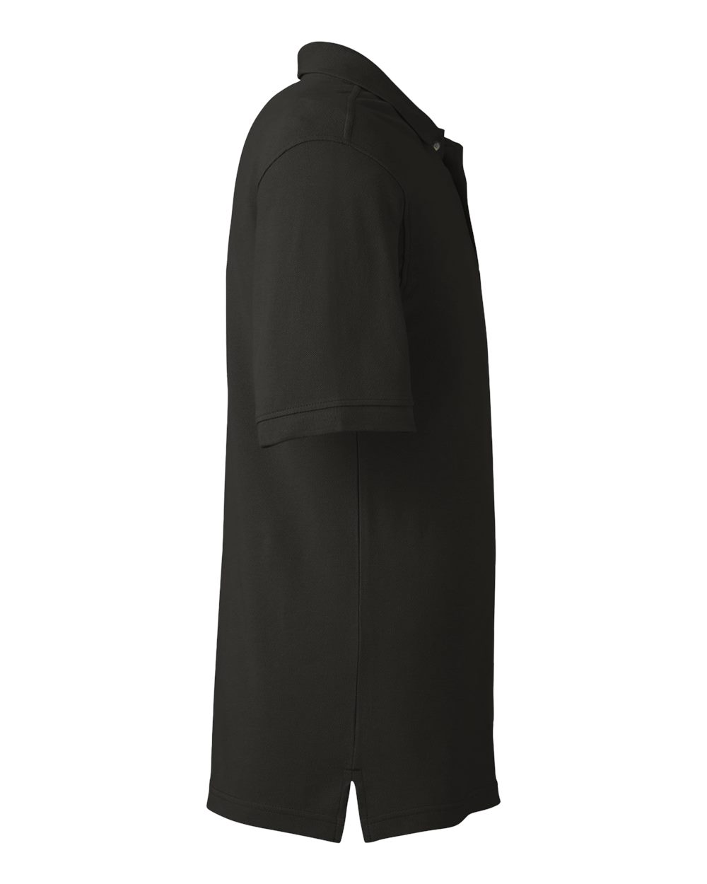Left View of Black Men's Pique Polo - M200