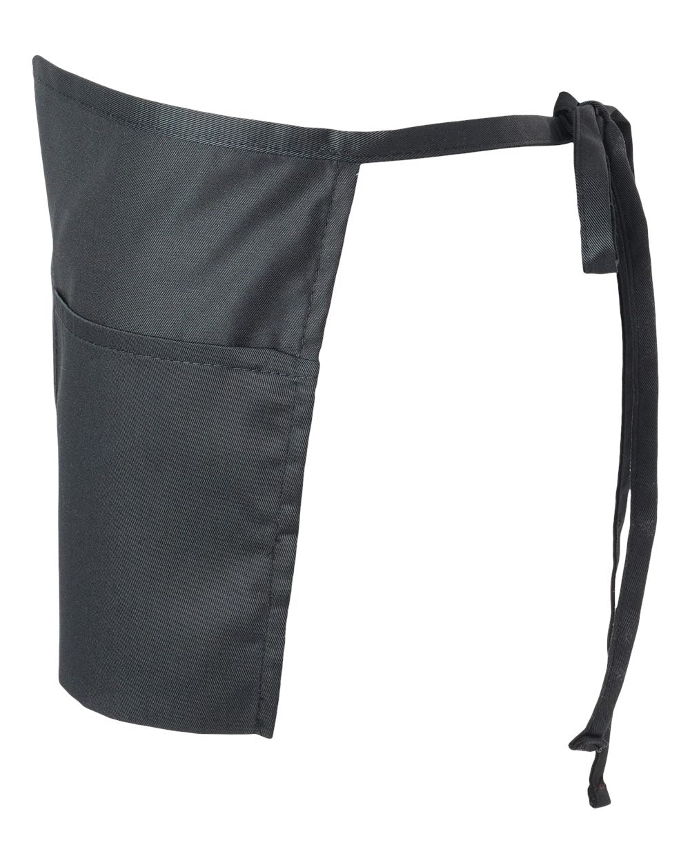 Left View of Black Midweight Cotton Twill Waist Apron - 5500