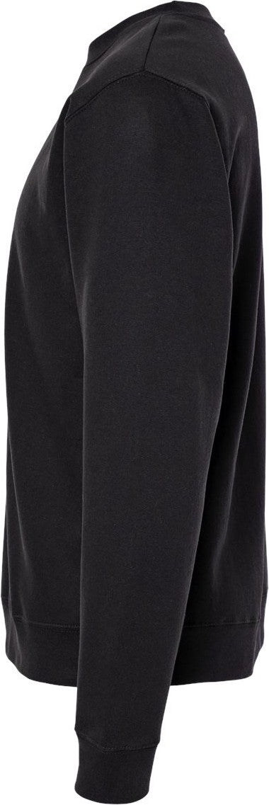 Left View of Black Midweight Crewneck Sweatshirt - SS3000