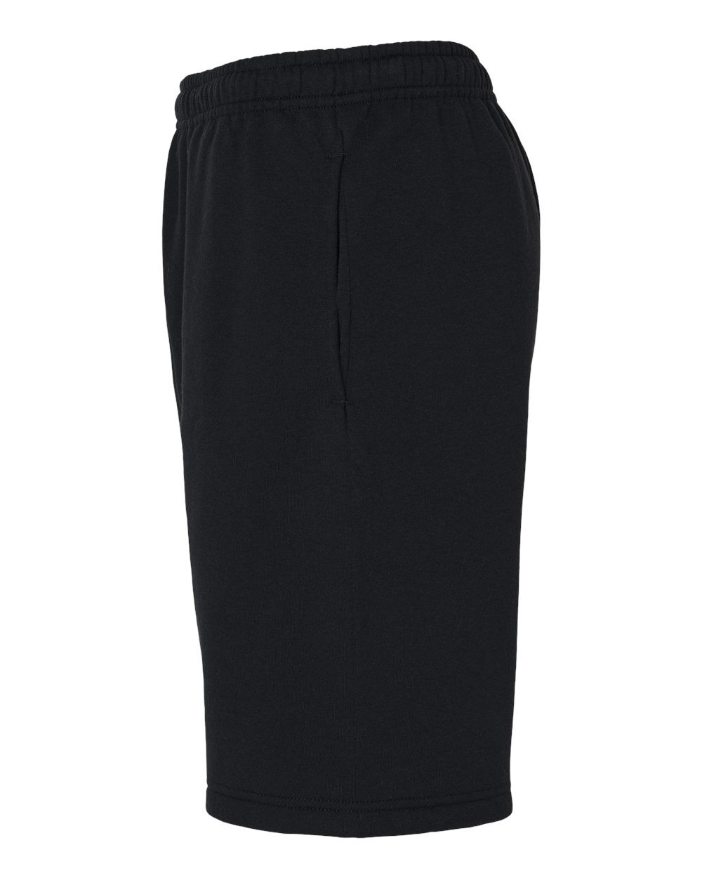Left View of Black Nublend® Fleece Shorts - 978MPR