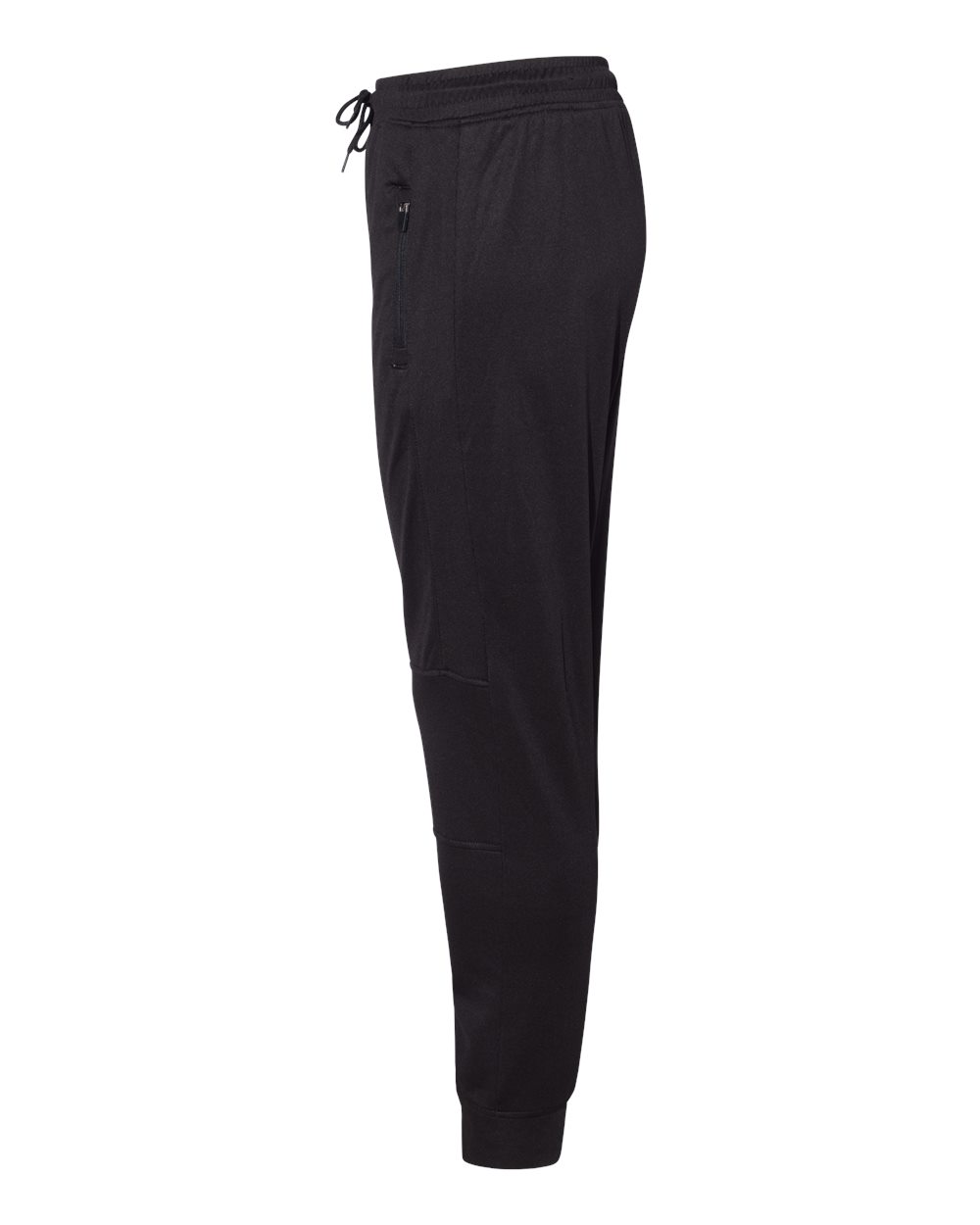 Left View of Black Performance Fleece Joggers - 8801