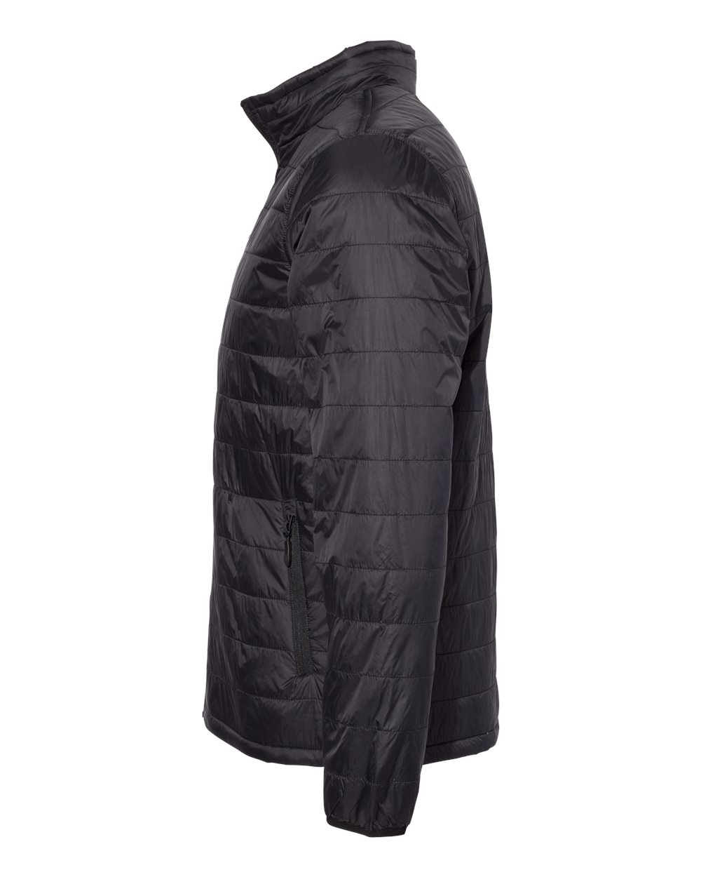 Left View of Black Puffer Jacket - EXP100PFZ