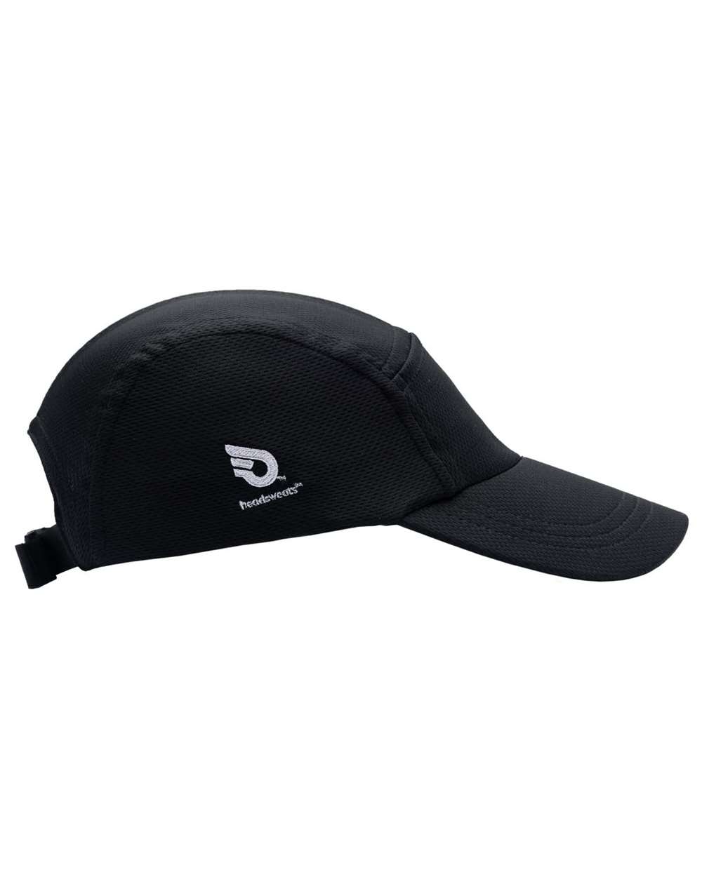 Left View of Black Race Cap - HDSW01