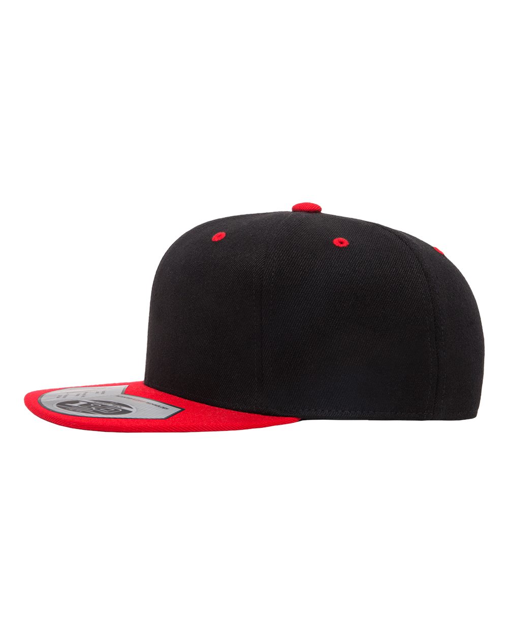 Left View of Black/ Red 110® Snapback Cap - 110F