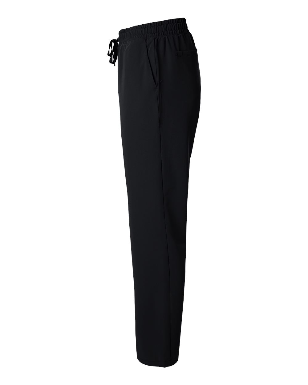 Left View of Black Rhodes Everyday Straight-Leg Scrub Pants - M20001