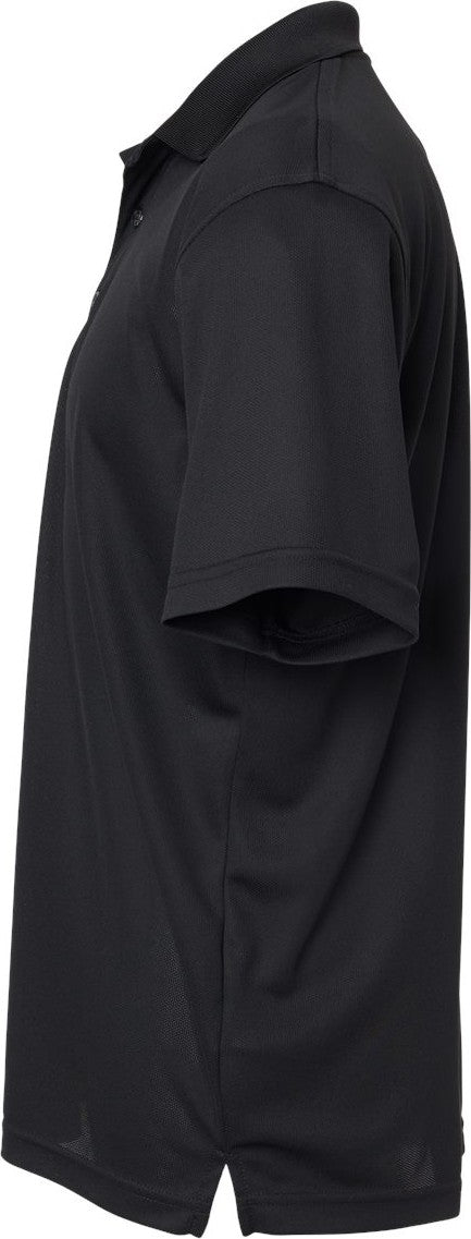 Left View of Black Saratoga Performance Mini Mesh Polo - 100