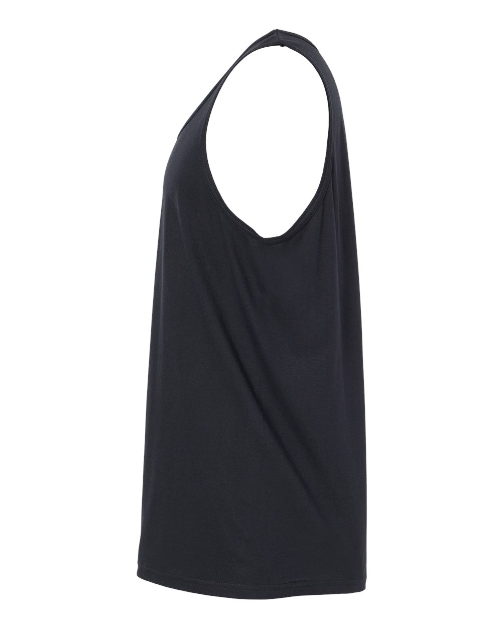 Left View of Black Softstyle® Tank Top - 64200