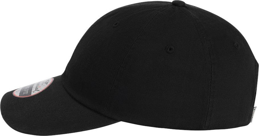 Left View of Black The Original Buckle Dad Hat - X210B