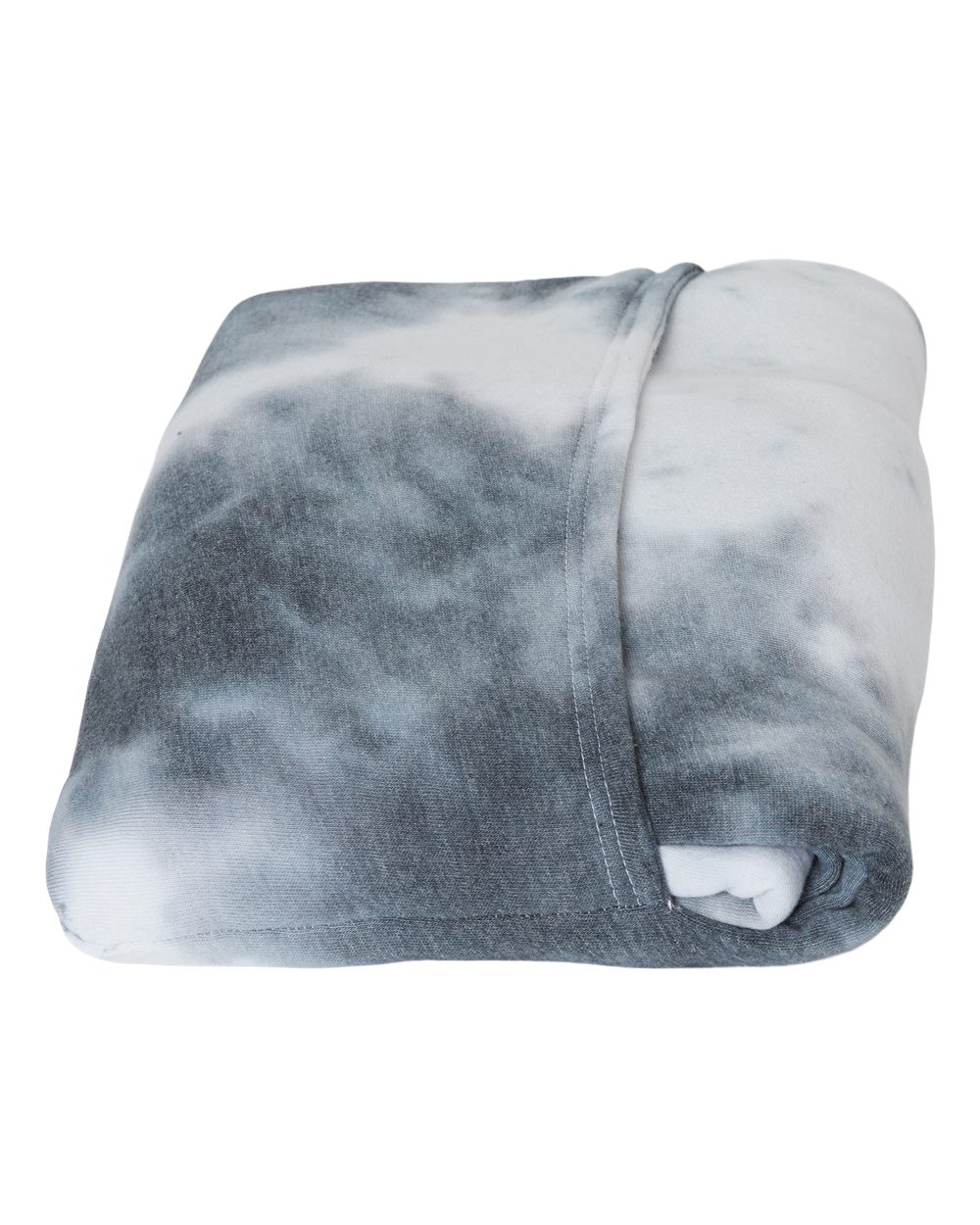 Left View of Black Tie Dye Triblend Fleece Blanket - 8852