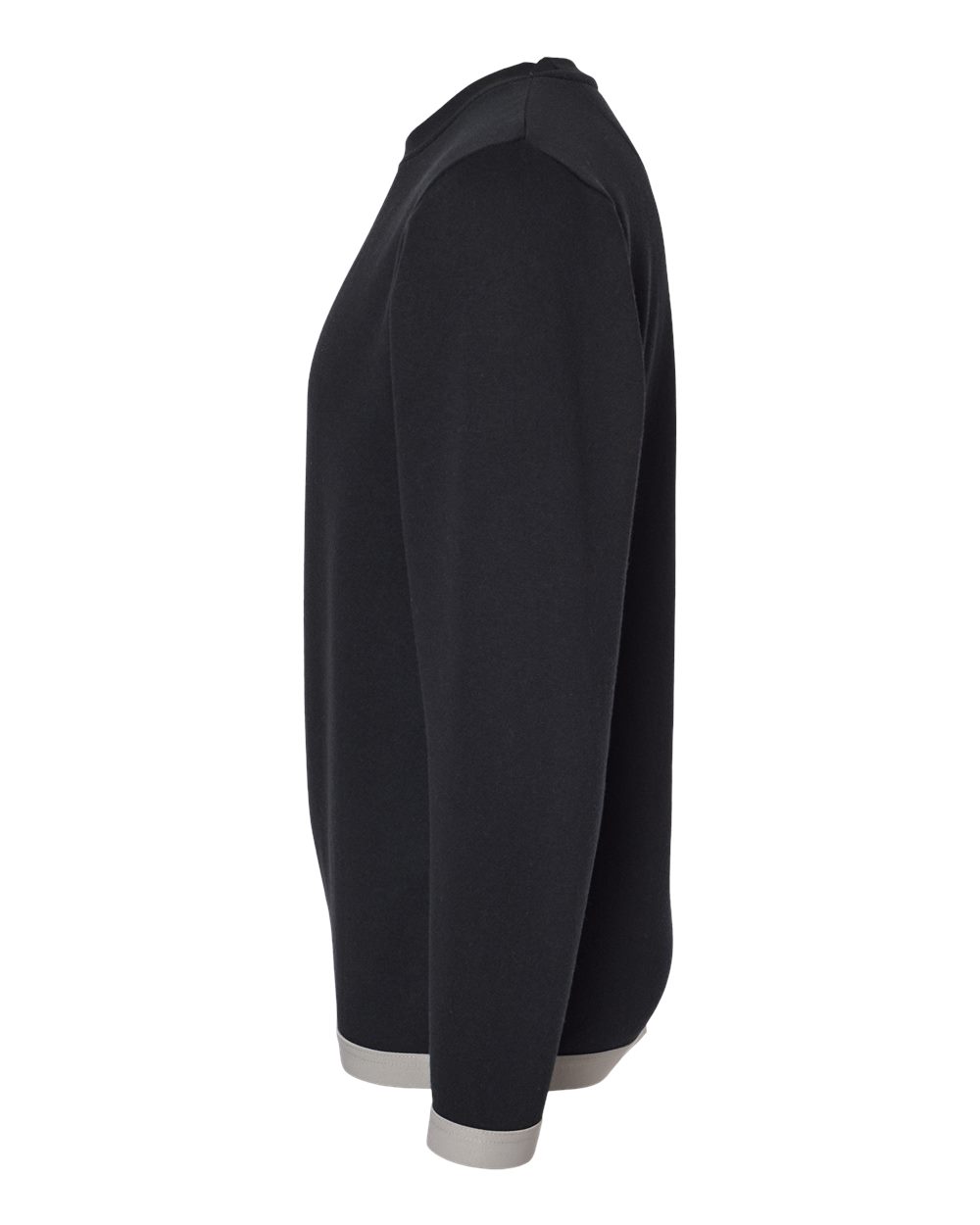 Left View of Black/ Titanium The Statement Fleece Crewneck Sweatshirt - 6789