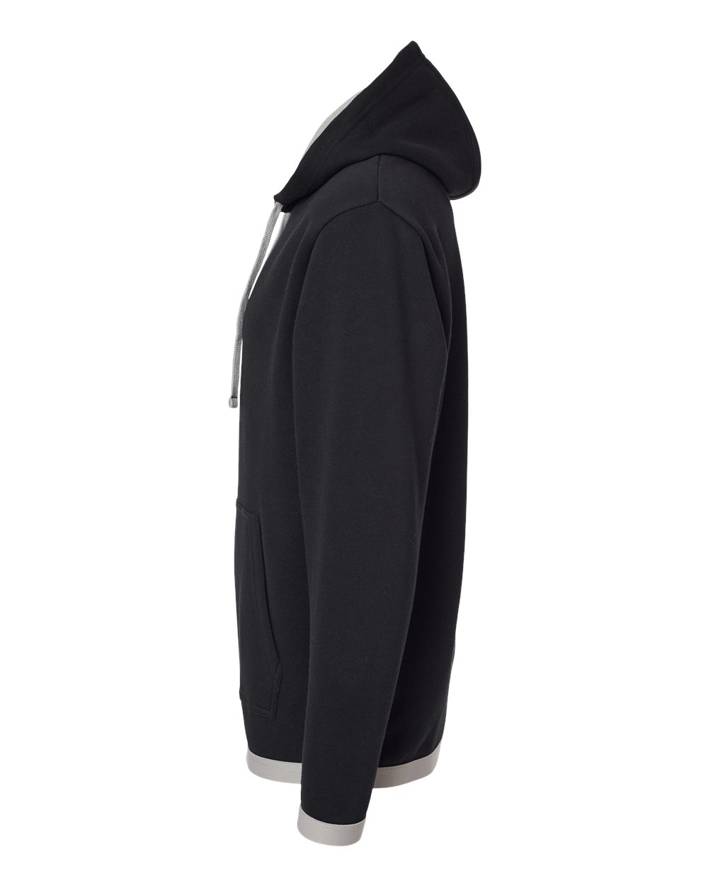Left View of Black/ Titanium The Statement Fleece Hoodie - 6996