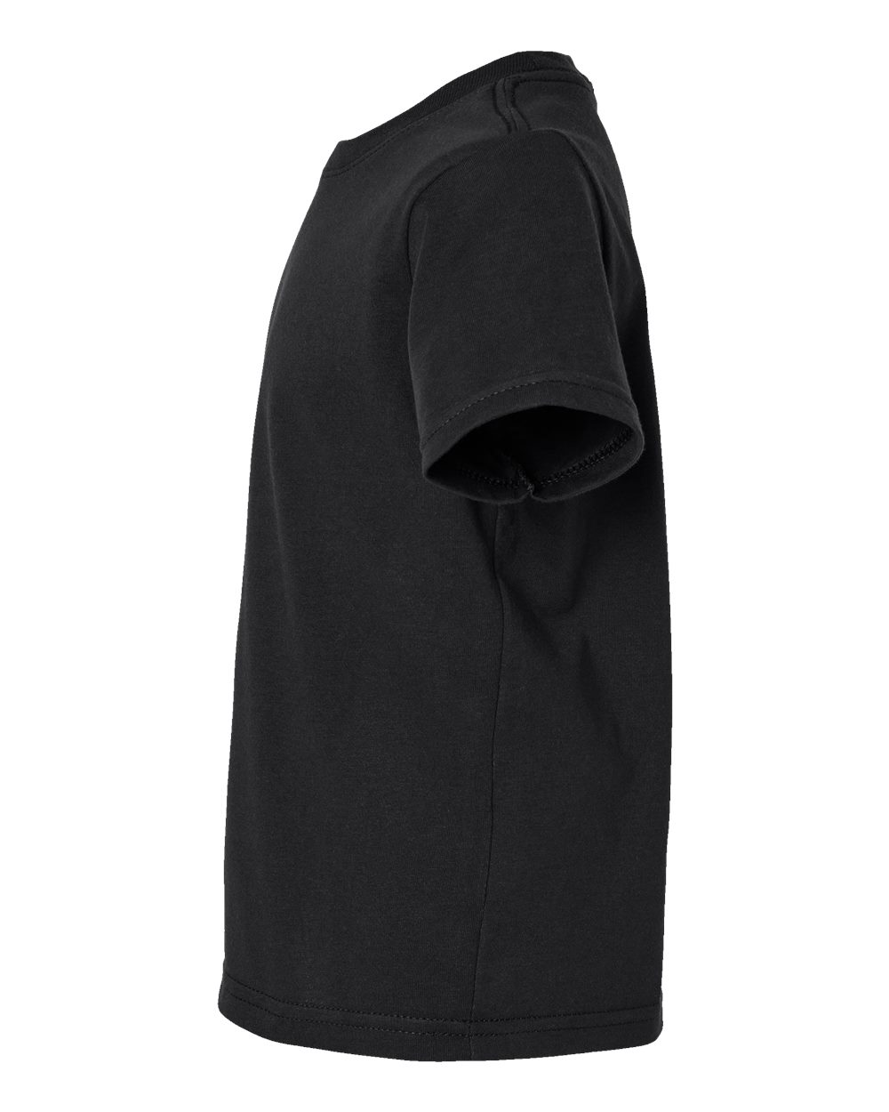 Left View of Black Toddler Fine Jersey Tee - 3321