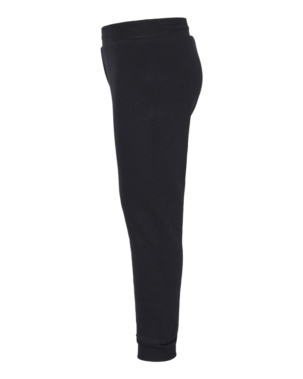 Left View of Black Toddler Sponge Fleece Jogger Sweatpants - 3727T