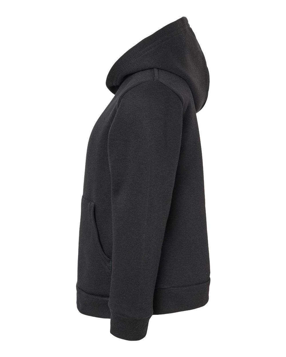 Left View of Black Toddler Sponge Fleece Pullover Hoodie - 3719T