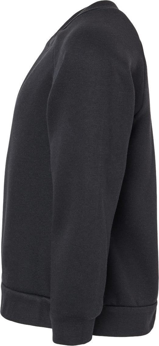 Left View of Black Toddler Sponge Fleece Raglan Sweatshirt - 3901T