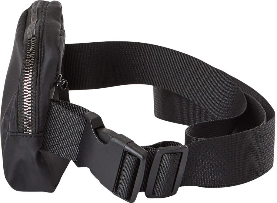 Left View of Black Travel Belt Bag - 5775