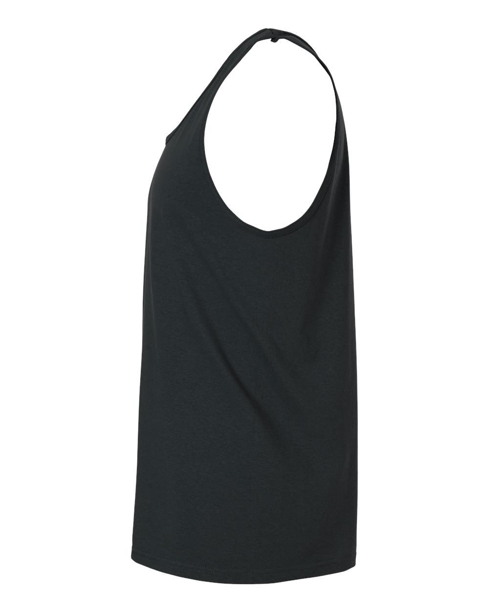 Left View of Black Ultra Cotton® Tank Top - 2200