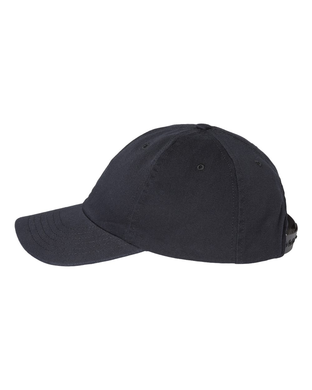 Left View of Black USA-Made Dad Hat - USA200