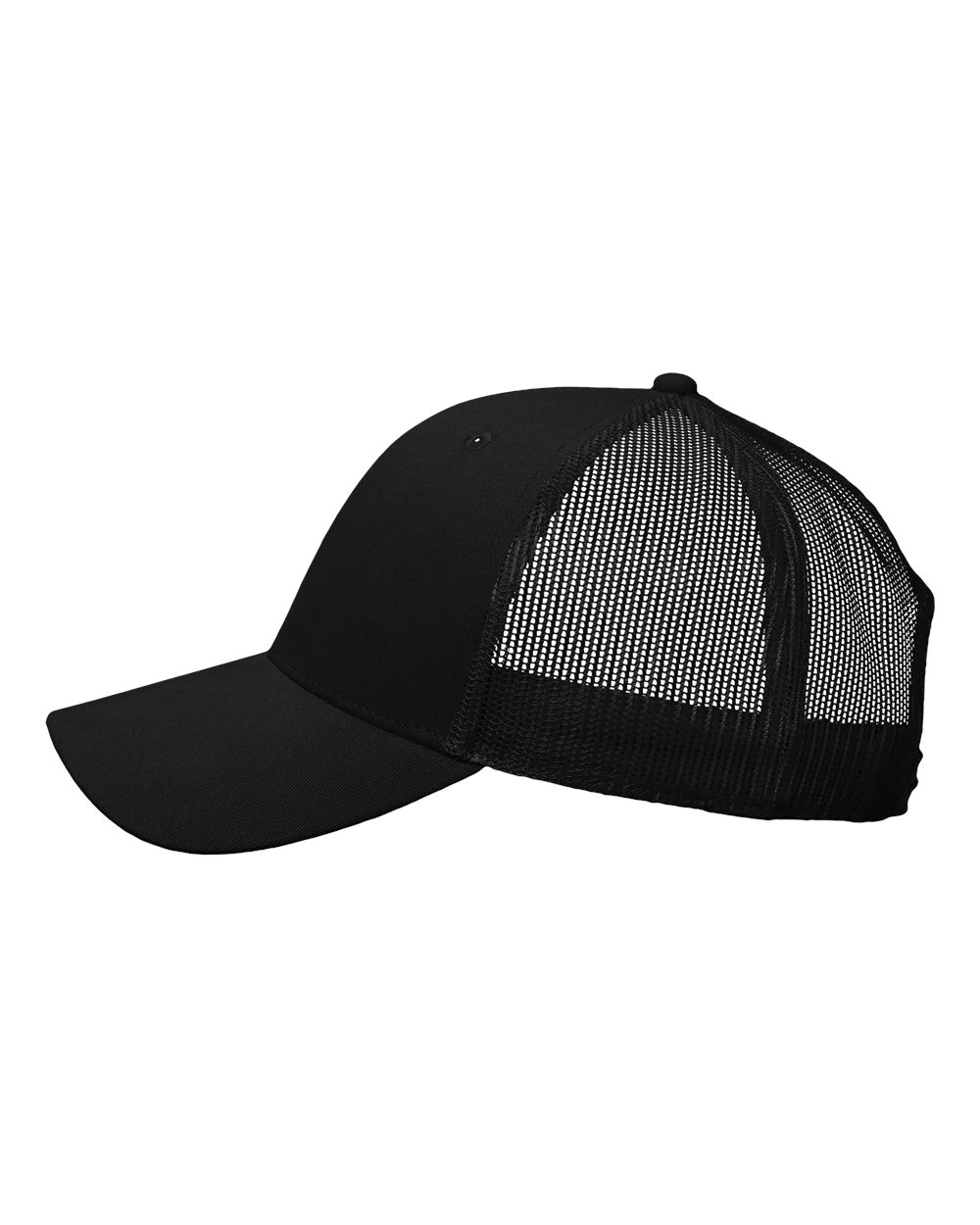 Left View of Black/ USA Mesh USA Flag Mesh Cap - AM350M