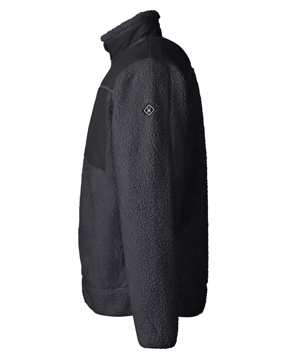 Left View of Black Venture Sherpa Jacket - S17940