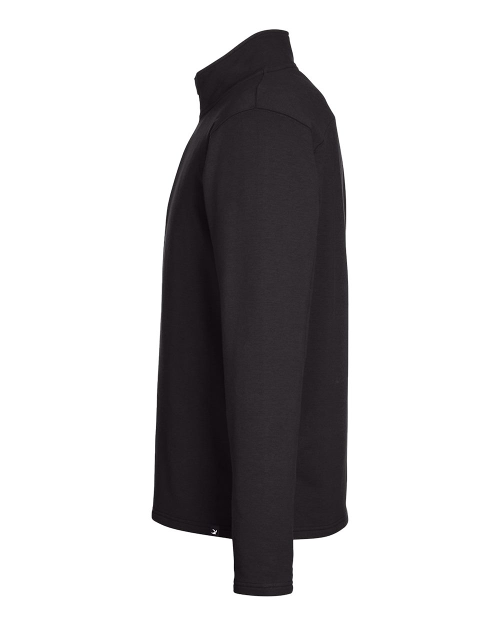 Rear View of Black Vertex Quarter-Zip Pullover - MDP1733