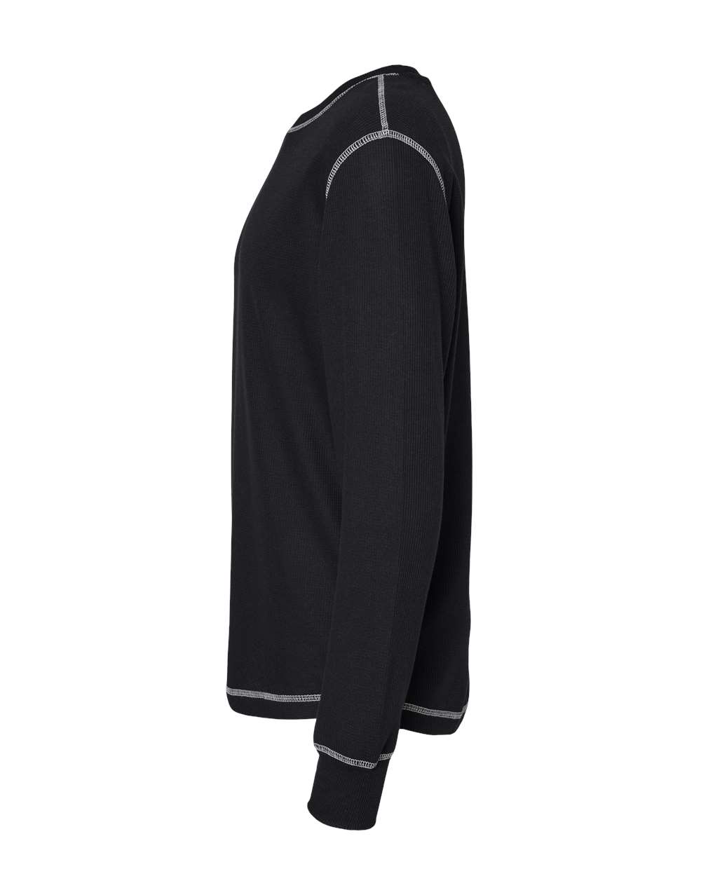 Left View of Black/ Vintage White Vintage Thermal Long Sleeve T-Shirt - 8238