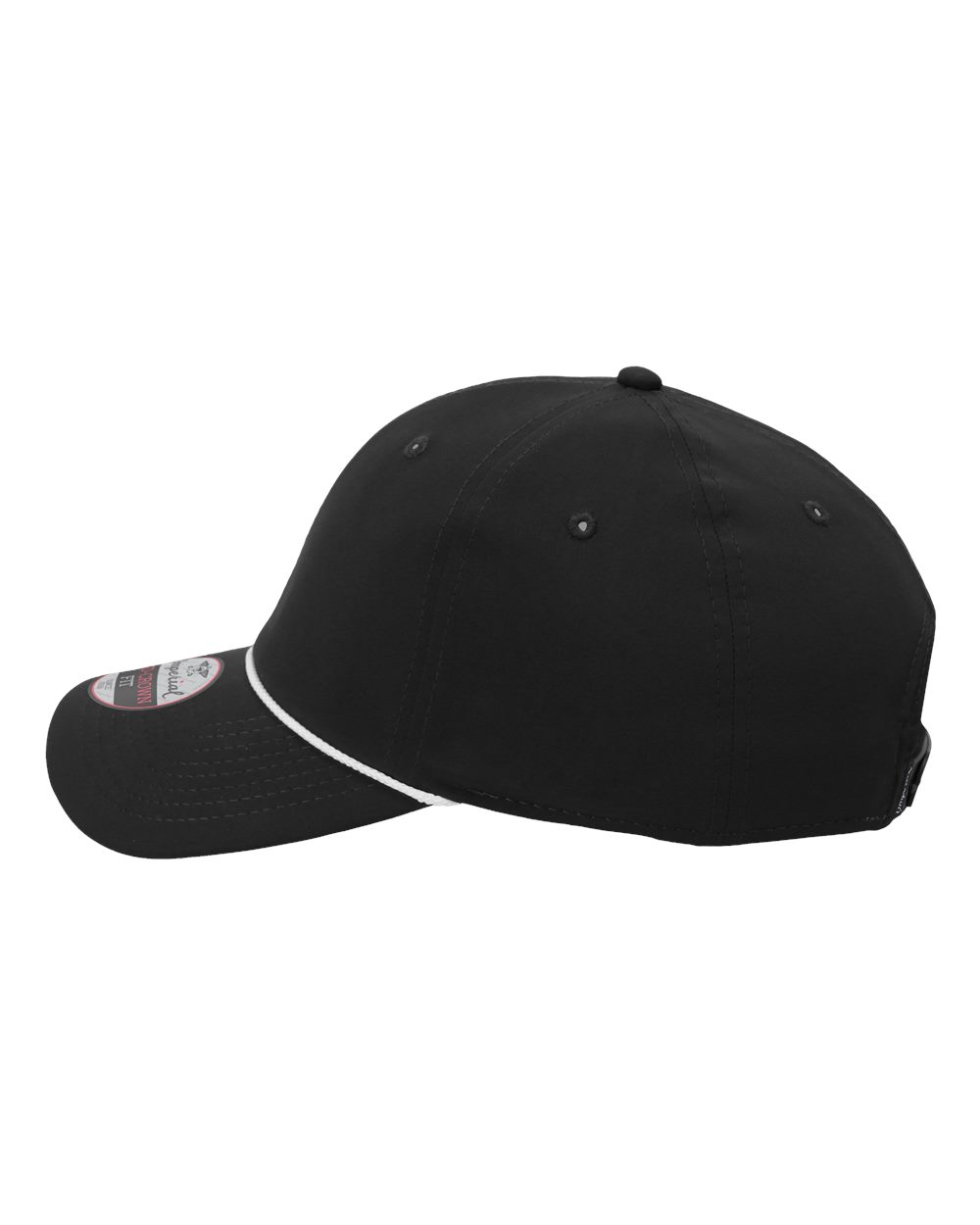 Left View of Black/ White The Wingman Cap - 7054