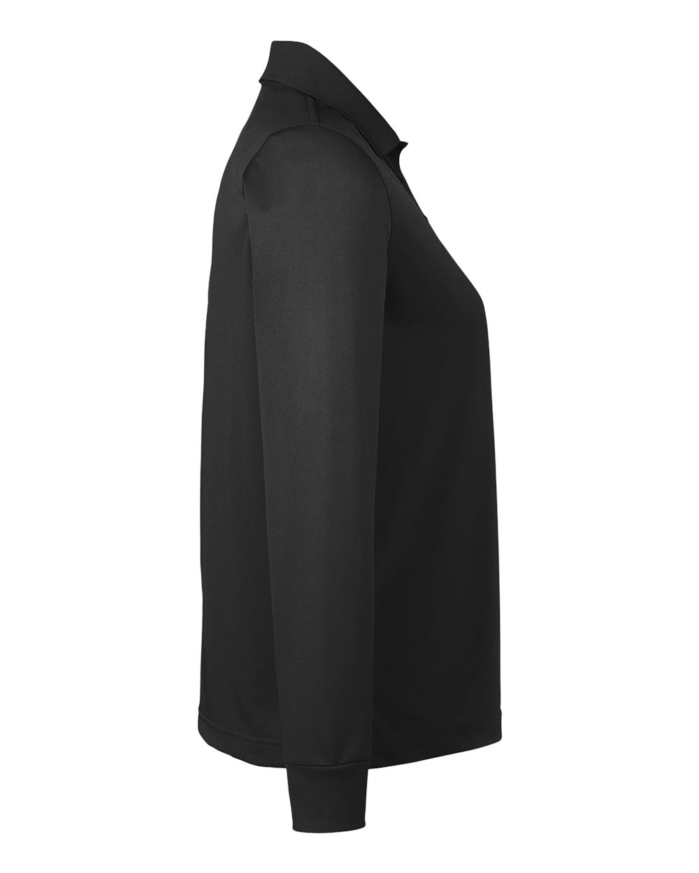 Left View of Black Women's Advantage Snag Protection Plus IL Long Sleeve Polo - M348LW