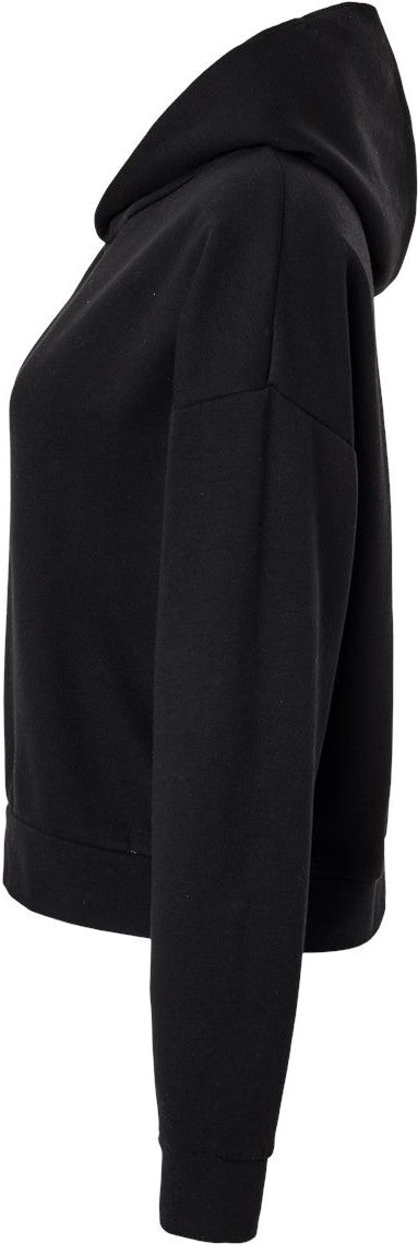 Left View of Black Women's California Wave Wash Sunday Hooded Sweatshirt - PRM2600