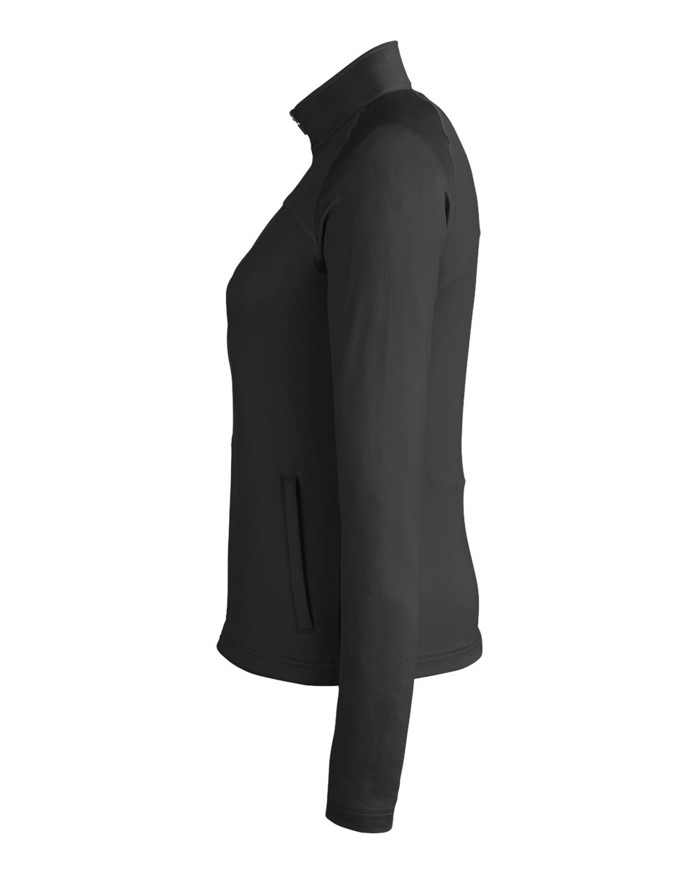Left View of Black Women's Cora Full-Zip - SWF400L