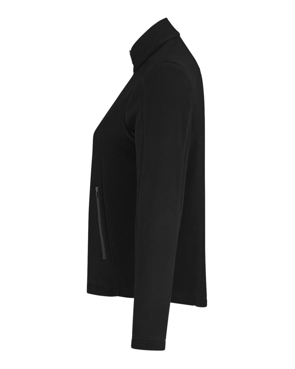 Left View of Black Women's CrownLux Performance® Fleece Full-Zip Jacket - DG730W