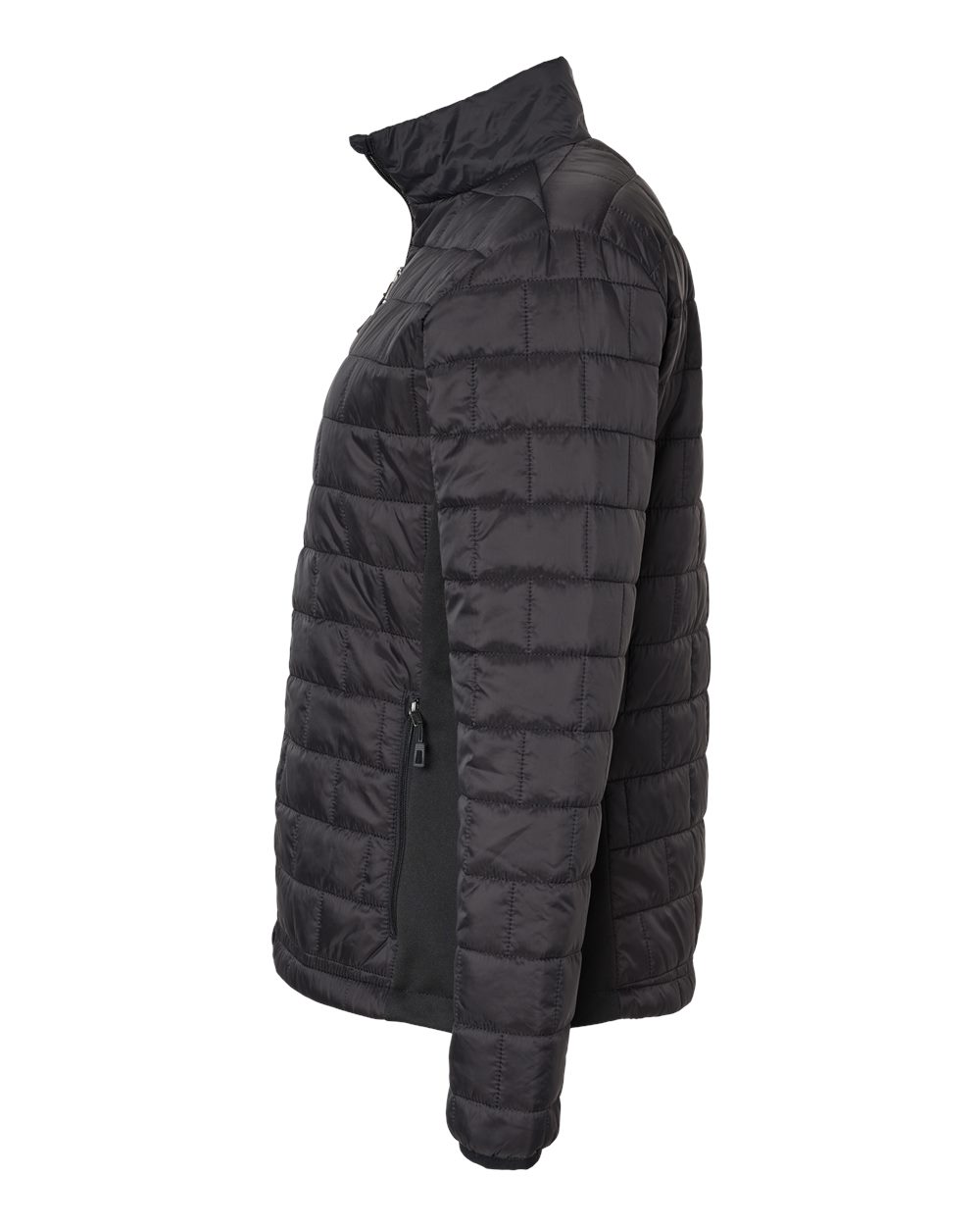 Left View of Black Women's Element Puffer Jacket - 5713