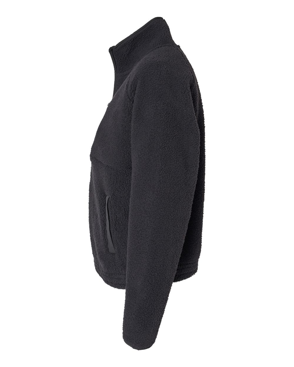 Left View of Black Women's Everest Half-Zip Pullover - BW8501