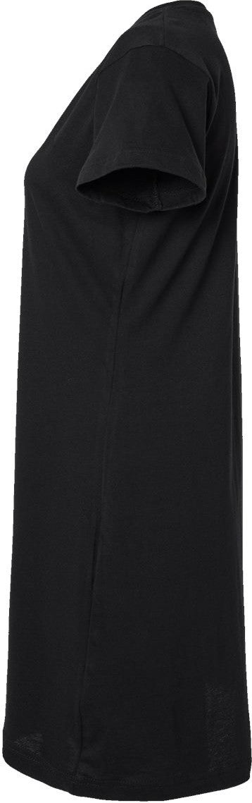 Left View of Black Women's Fine Jersey V-Neck Coverup - 3522