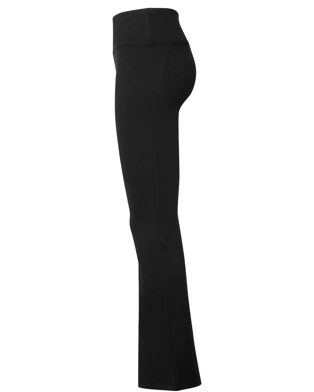 Left View of Black Women’s Flare Legging - TD537