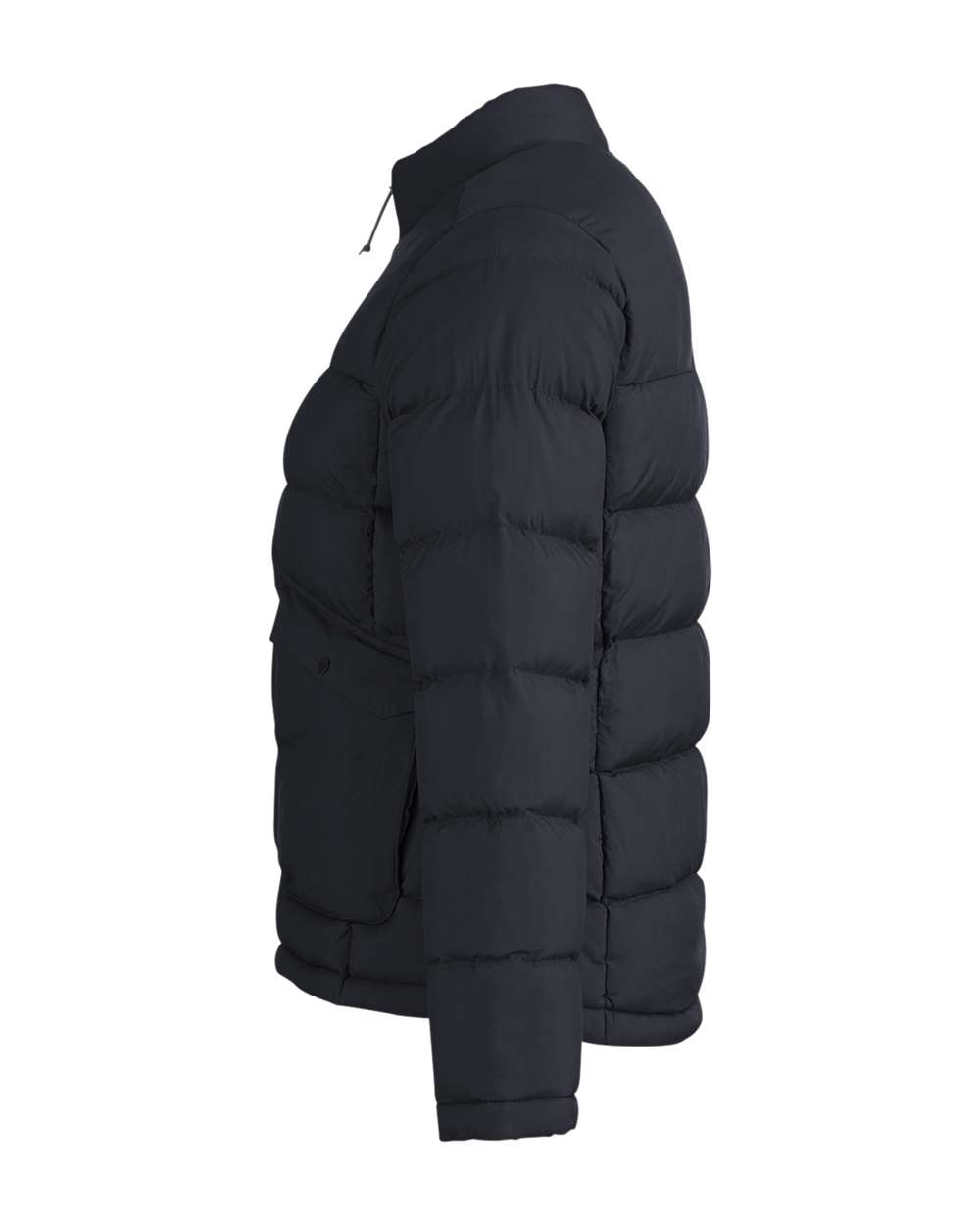Left View of Black Women's Inspire Puffer Jacket - CE720W