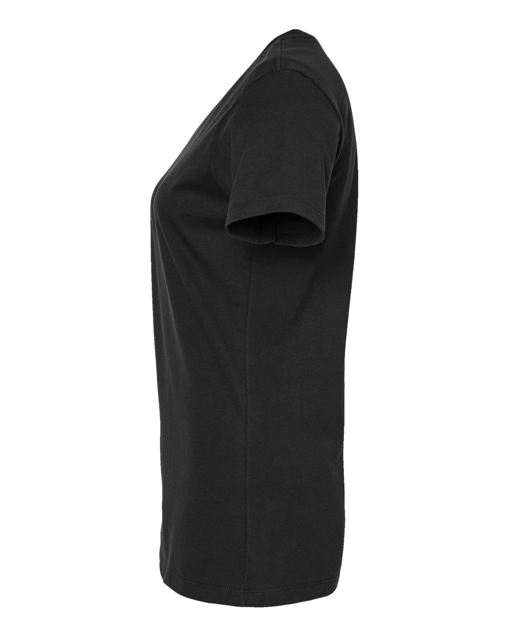 Left View of Black Women's Premium Cotton T-Shirt - 516