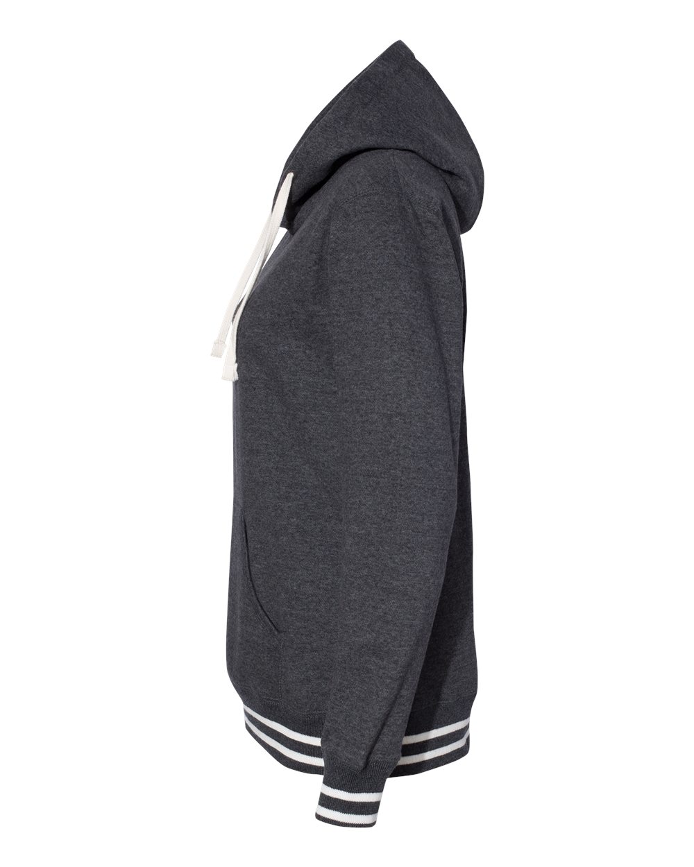 Left View of Black Women’s Relay Hooded Sweatshirt - 8651