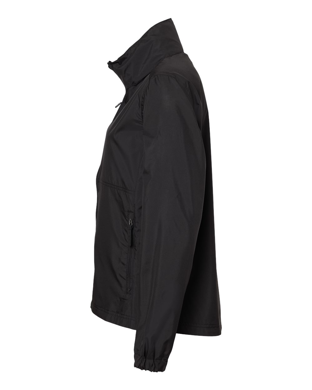 Left View of Black Women's Riley Packable Jacket - 9403