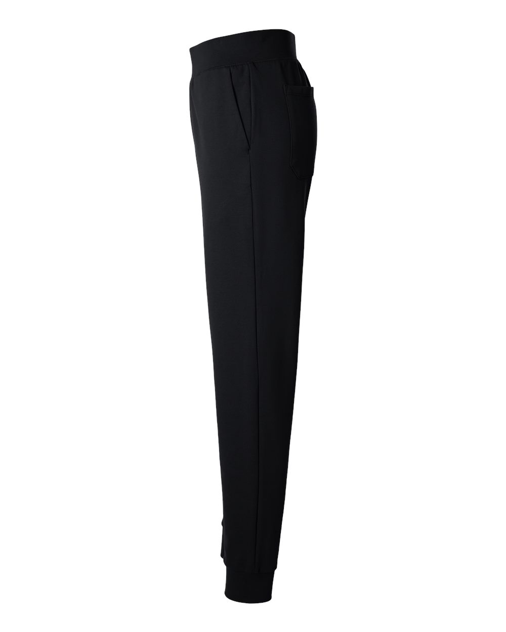 Left View of Black Women's Rubi Ultrasoft Scrub Joggers - Petite Sizes - W40001P