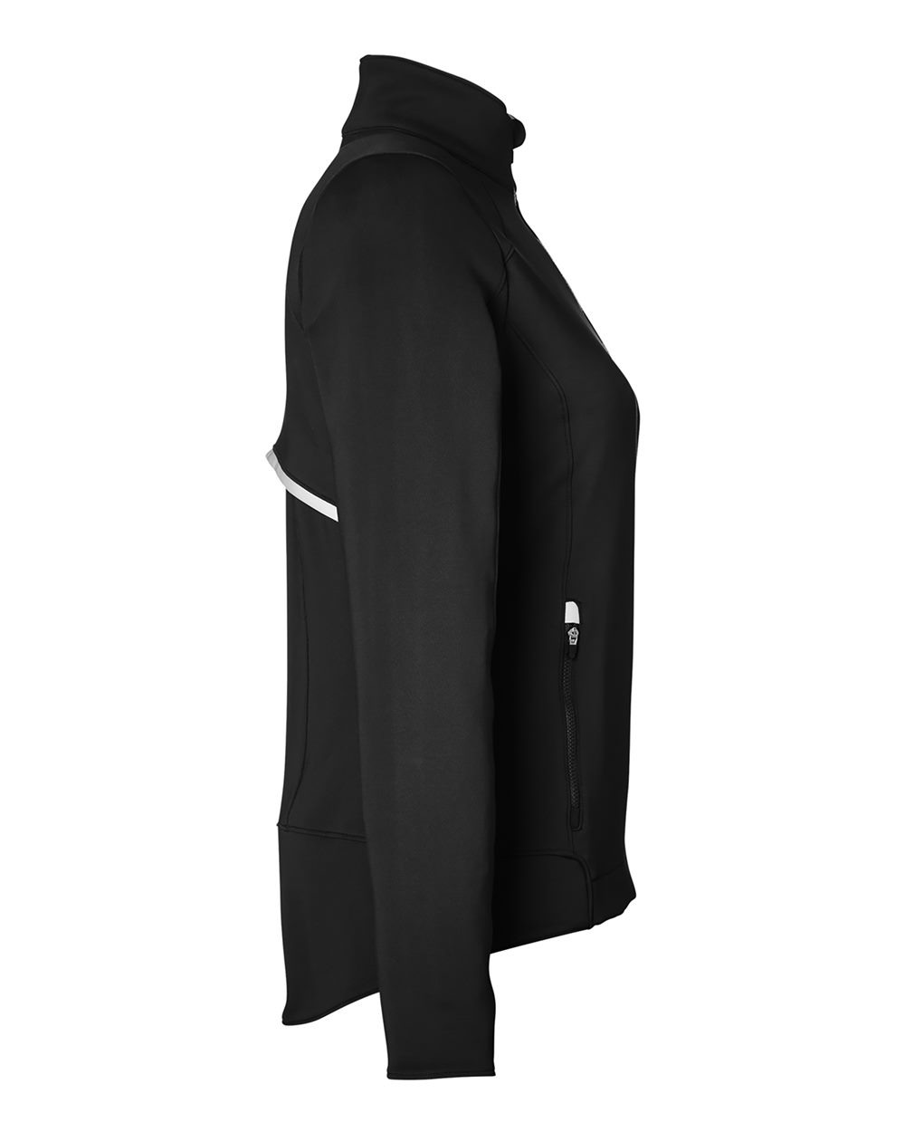 Left View of Black Women's Sofia Quarter-Zip Pullover - L1022L