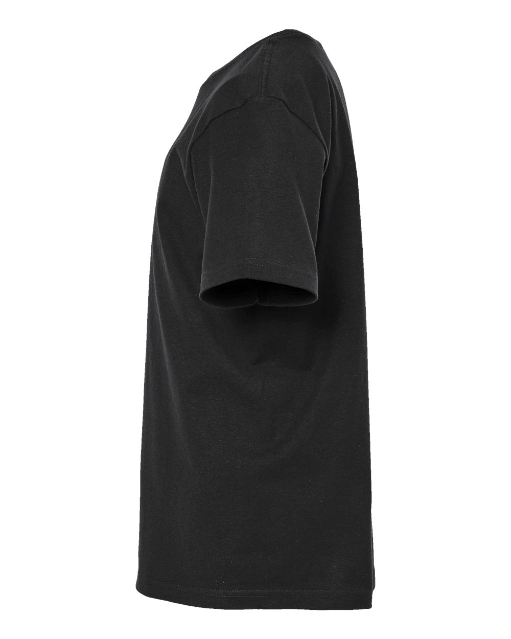 Left View of Black Youth Heavyweight Jersey T-Shirt - 295