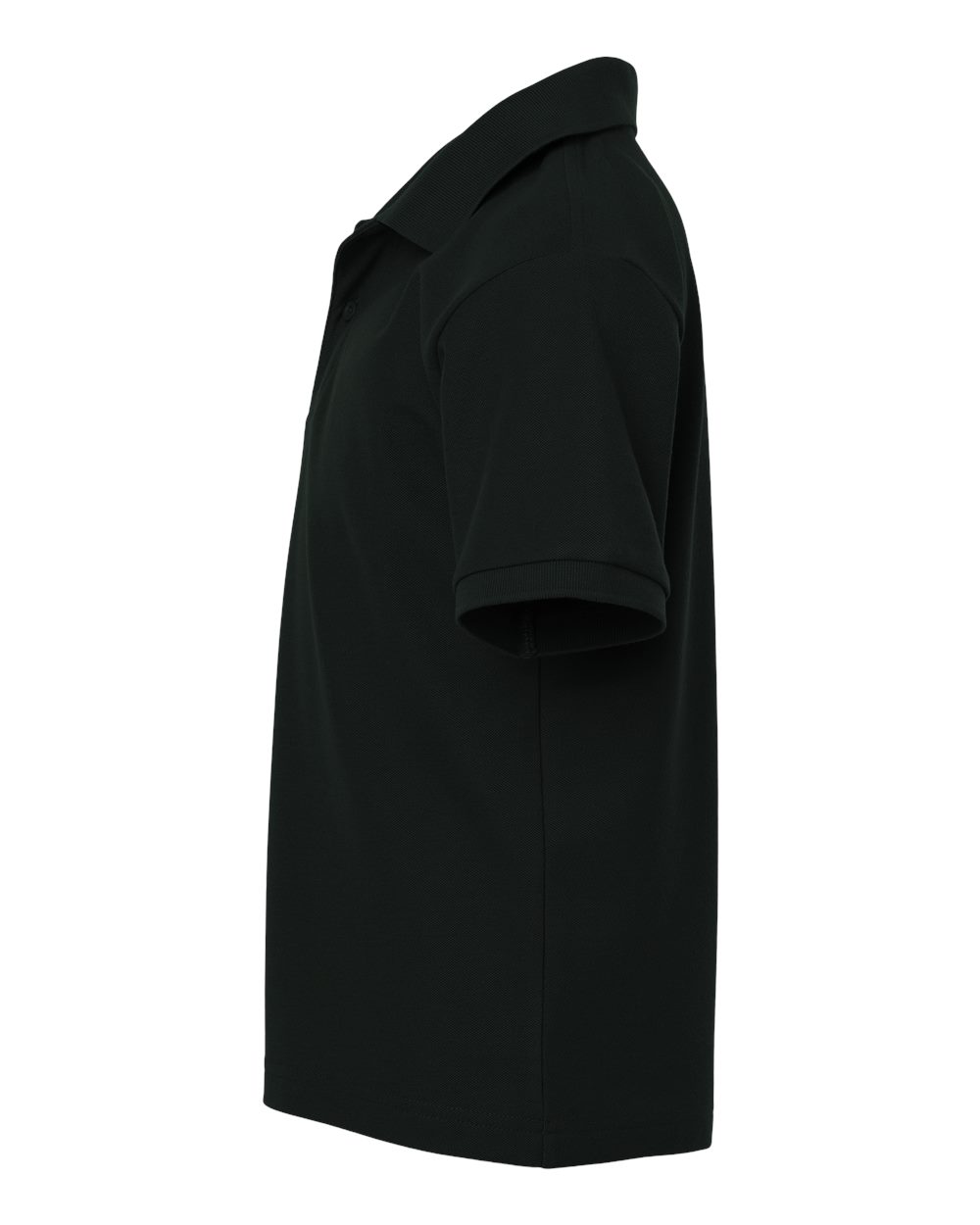Left View of Black Youth Pique Polo - 62800Y
