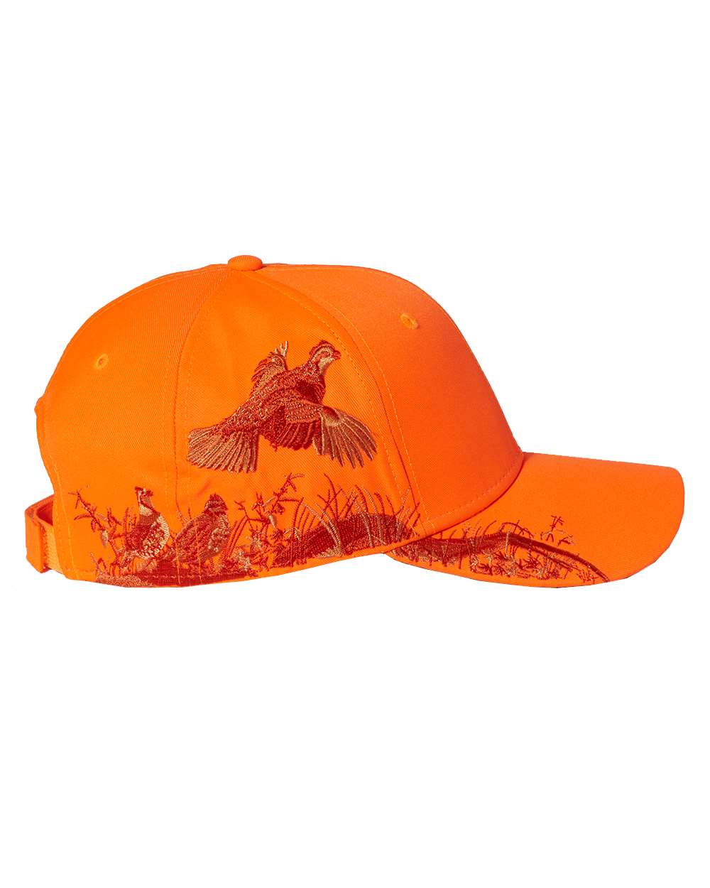 Left View of Blaze Orange - Quail Quail Cap - 3270