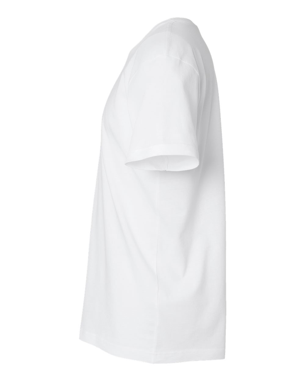 Left View of Blended White Fine Jersey Tee - 6901