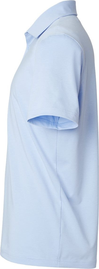 Left View of Blue Dawn Melange Blend Polo - A590