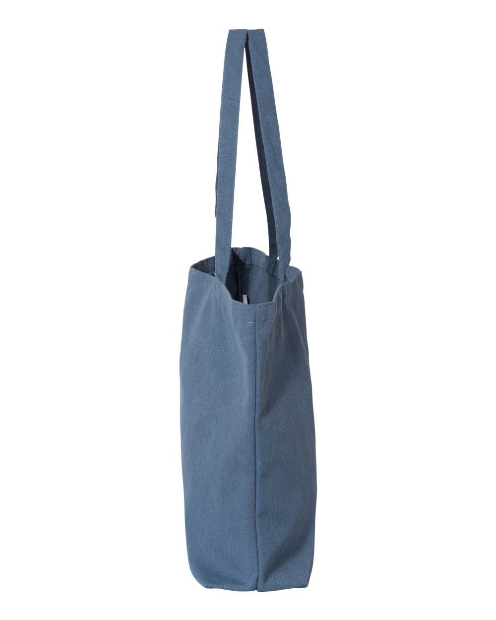 Left View of Blue Jean Seaside Pigment-Dyed Large Tote - 8507