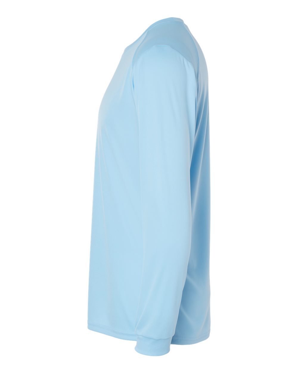 Left View of Blue Mist Long Islander Performance Long Sleeve T-Shirt - 210