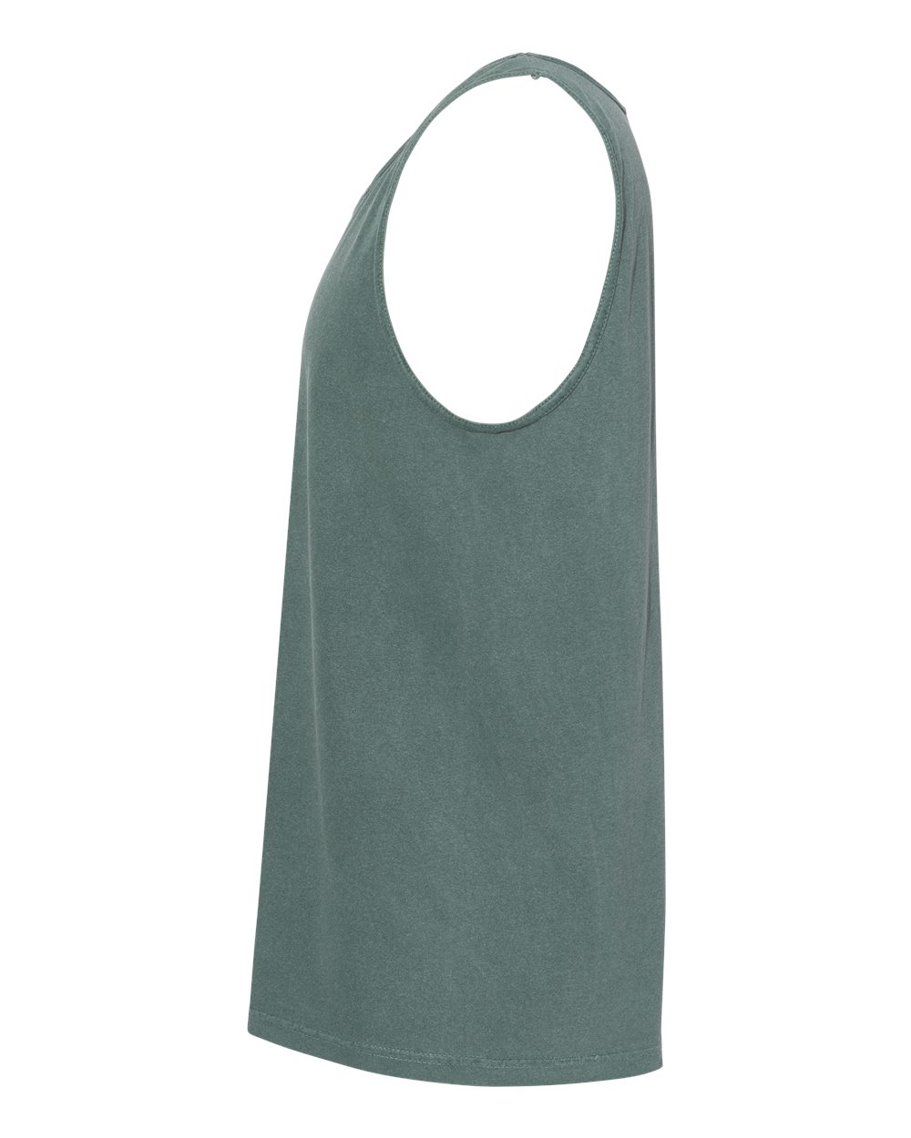 Left View of Blue Spruce Garment-Dyed Heavyweight Tank Top - 9360